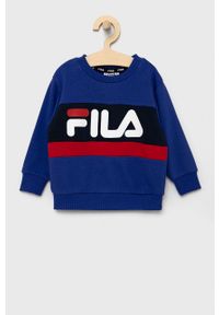 Fila Bluza dziecięca kolor fioletowy z nadrukiem. Okazja: na co dzień. Kolor: fioletowy. Materiał: dzianina. Wzór: nadruk. Styl: casual #1