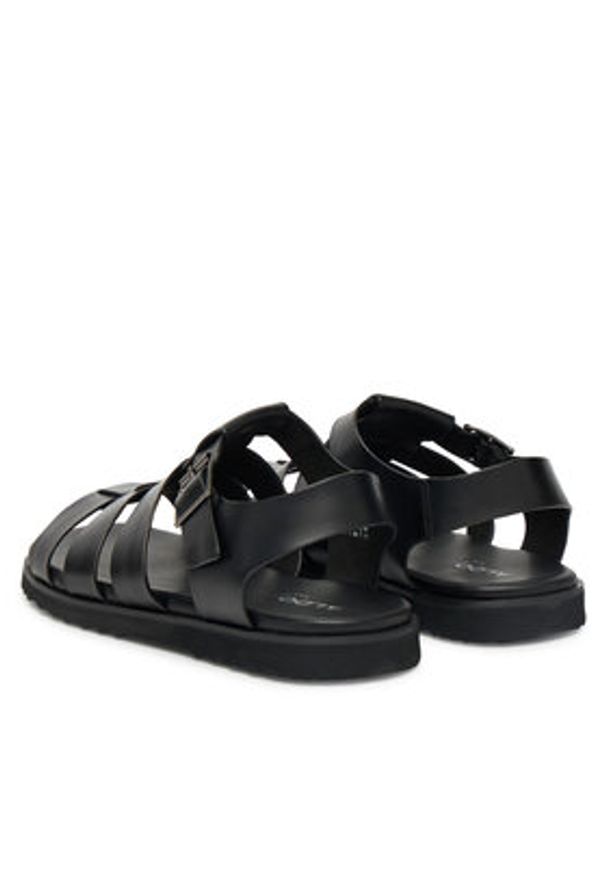Aldo Sandały Darby 13913542 Czarny. Kolor: czarny. Materiał: skóra