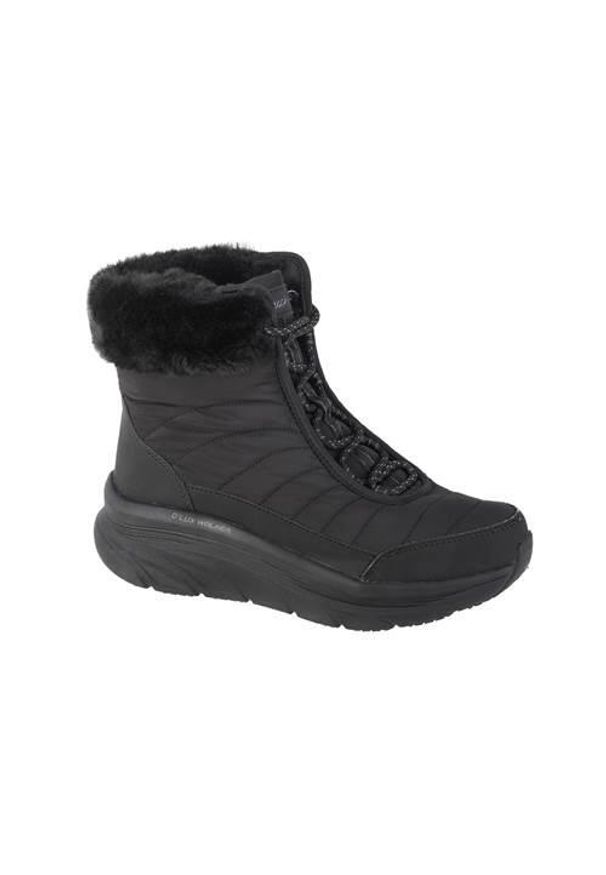 skechers - Buty do chodzenia damskie Skechers Dlux Walker Winter Solstice. Wysokość cholewki: za kostkę. Zapięcie: sznurówki. Kolor: czarny. Materiał: syntetyk, materiał. Szerokość cholewki: normalna. Sport: turystyka piesza