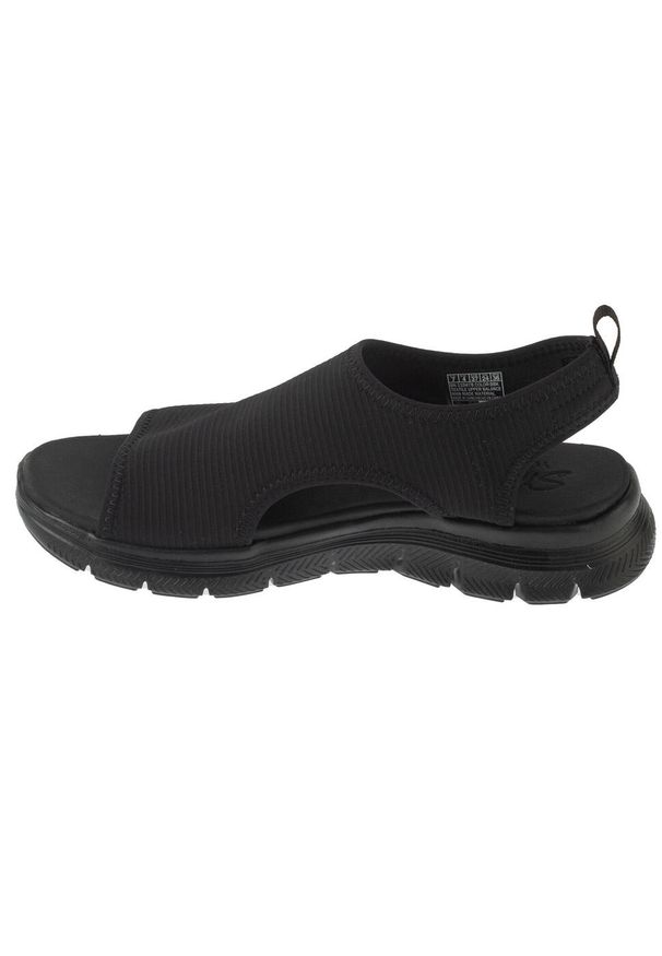 skechers - Sandały damskie, Flex Appeal 4.0 - Moon Lines. Kolor: czarny. Sezon: lato