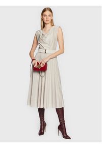 Rinascimento Sukienka koktajlowa CFC0110651003 Beżowy Regular Fit. Kolor: beżowy. Materiał: wiskoza. Styl: wizytowy #4