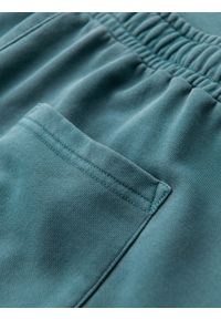 Ombre Clothing - Męskie krótkie spodenki dresowe RELAXED FIT w stylu athleisure – turkusowe V1. Kolor: turkusowy. Materiał: dresówka. Długość: krótkie #8