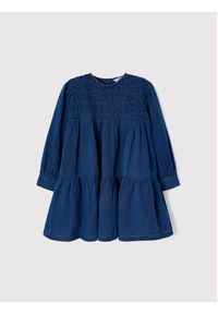 Mayoral Sukienka jeansowa 4964 Granatowy Regular Fit. Kolor: niebieski. Materiał: bawełna #3