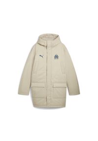 Puma - Parka OM 2024/25. Kolor: wielokolorowy, beżowy, niebieski. Sezon: zima