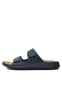 ecco - ECCO Klapki 2Nd Cozmo M 2 Strap Slide 50090402038 Granatowy. Kolor: niebieski. Materiał: skóra #6