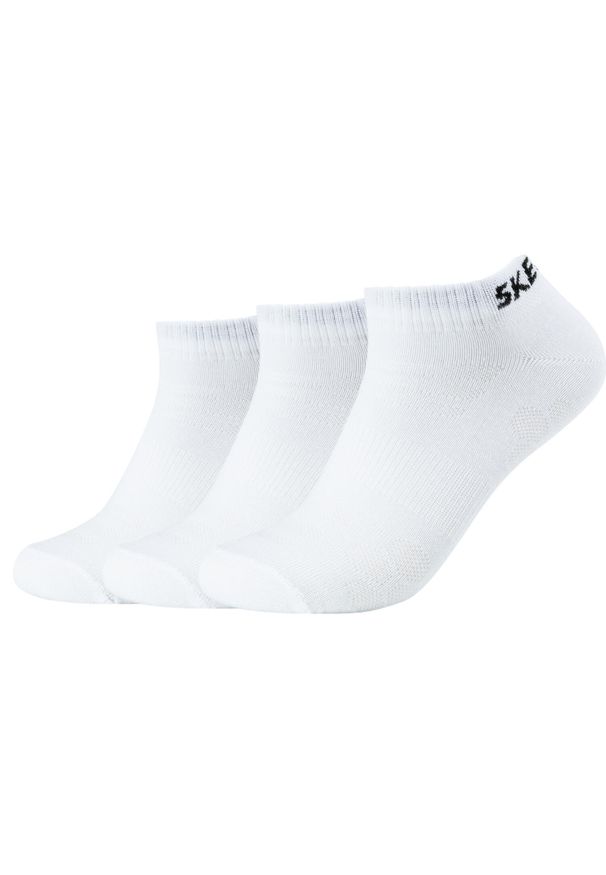 skechers - Skarpetki sportowe dla dorosłych 3PPK Mesh Ventilation Socks. Kolor: biały. Materiał: poliamid, bawełna, elastan, mesh. Sport: bieganie