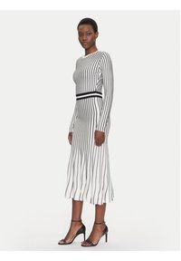 Fracomina Sukienka dzianinowa FS25SD5002K501N8 Biały Slim Fit. Kolor: biały. Materiał: wiskoza #3