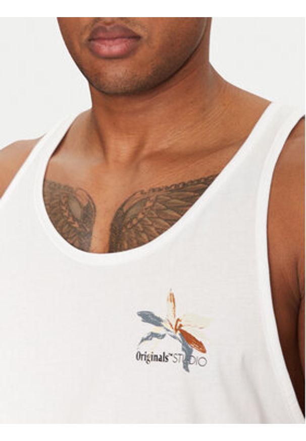 Jack & Jones Tank top Varenna 12275464 Biały Regular Fit. Kolor: biały. Materiał: bawełna