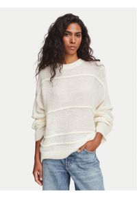 Hugo - HUGO Sweter Slookia 50564321 Kremowy Oversize. Kolor: kremowy. Materiał: syntetyk #1