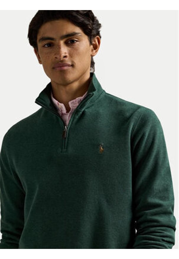 Polo Ralph Lauren Sweter 7,10672E+11 Zielony Regular Fit. Typ kołnierza: polo. Kolor: zielony. Materiał: bawełna