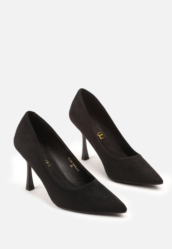 Born2be - Czarne Szpilki Vices ze Skórzaną Wkładką Afurriva. Okazja: na co dzień. Kolor: czarny. Materiał: skóra. Obcas: na szpilce. Styl: elegancki, casual