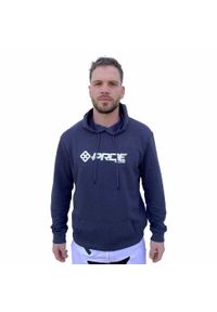 PRIDE RACING - Bluza z kapturem Pride Racing Logo Heather Asphalt. Typ kołnierza: kaptur. Kolor: niebieski. Materiał: bawełna, poliester