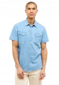 Męska koszula Mustang Style Eloy Denim Blue 1016467 5000 100. Materiał: denim #1