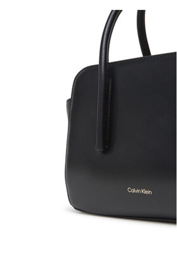 Calvin Klein Torebka Carryall Micro Leather Tote LV04F3057G Czarny. Kolor: czarny. Materiał: skórzane
