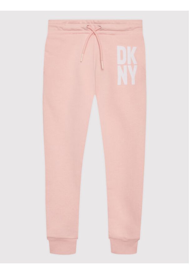 DKNY Spodnie dresowe D34A70 M Różowy Regular Fit. Kolor: różowy. Materiał: bawełna