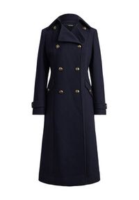 Lauren Ralph Lauren - LAUREN RALPH LAUREN Płaszcz wełniany 297P04150002 Granatowy Regular Fit. Kolor: niebieski. Materiał: syntetyk