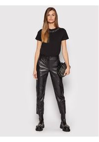 Karl Lagerfeld - KARL LAGERFELD Spodnie skórzane 216W1901 Czarny Slim Fit. Kolor: czarny. Materiał: skóra #2