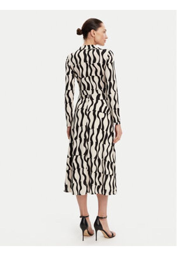 Morgan Sukienka koszulowa 251-RVAGUE Beżowy Regular Fit. Kolor: beżowy. Materiał: syntetyk. Typ sukienki: koszulowe