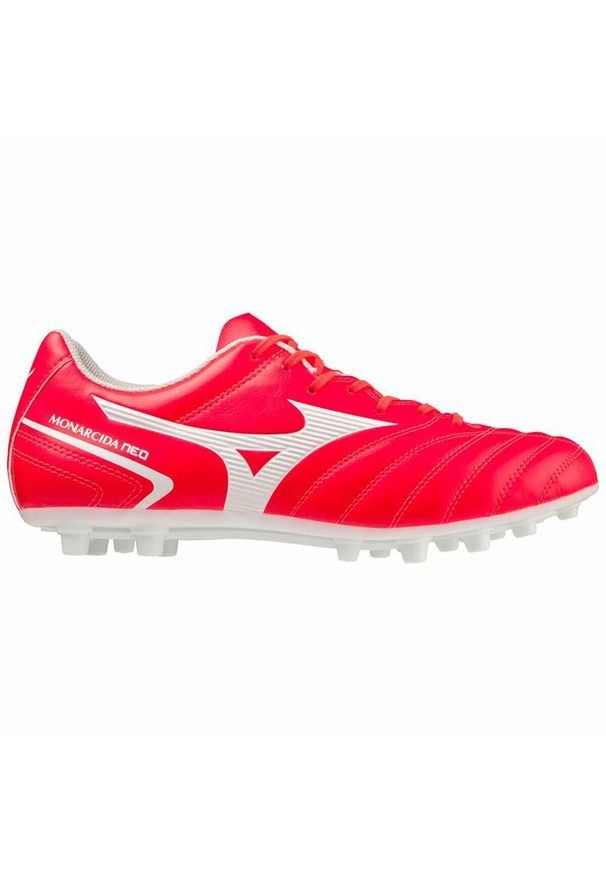 Mizuno - Buty sportowe dla dorosłych do gry w piłkę Monarcida Neo II Select AG. Kolor: czerwony, biały. Sport: piłka nożna