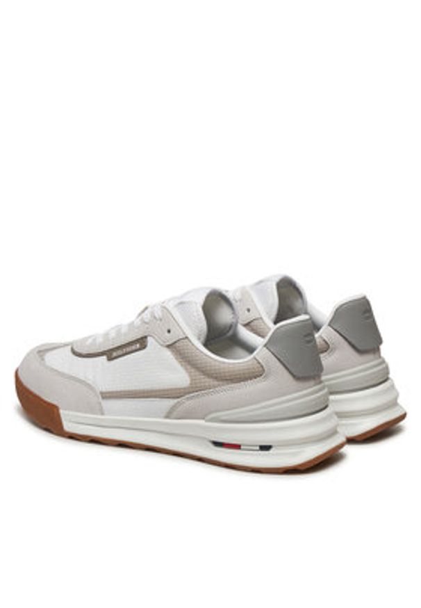 TOMMY HILFIGER - Tommy Hilfiger Sneakersy Retro Runner FM0FM05328 Biały. Kolor: biały. Materiał: materiał