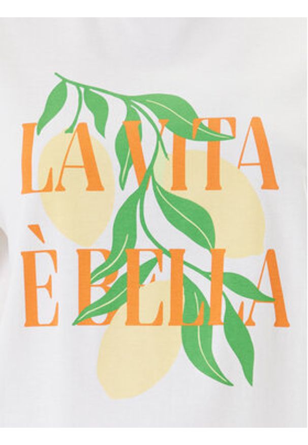 Vero Moda T-Shirt Sonna 10327143 Biały Regular Fit. Kolor: biały. Materiał: bawełna