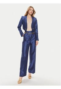 Rinascimento Spodnie materiałowe CFC0117559003 Granatowy Wide Fit. Kolor: niebieski. Materiał: syntetyk #3