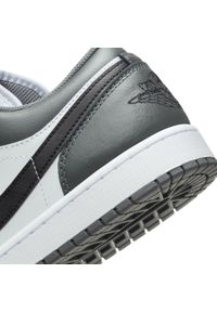 Nike Air Jordan 1 Low Iron Grey Sneakersy męskie. Okazja: na co dzień. Kolor: szary. Materiał: skóra. Szerokość cholewki: normalna. Model: Nike Air Jordan #4