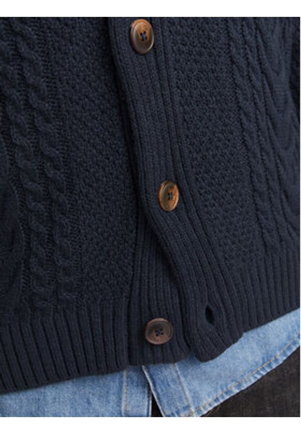 Jack & Jones - Jack&Jones Kardigan Craig 12258484 Granatowy Regular Fit. Kolor: niebieski. Materiał: syntetyk