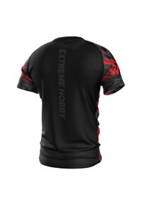 Koszulka Techniczna Sportowa Męska EXTREME HOBBY BLACK PANTHER. Kolor: wielokolorowy, czarny, czerwony. Materiał: poliester, elastan. Długość rękawa: krótki rękaw. Długość: krótkie. Sport: kolarstwo, fitness #2