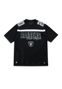New Era T-Shirt NFL Las Vegas Raiders Mesh Graphic Jersey 60596386 Czarny Regular Fit. Kolor: czarny. Materiał: syntetyk #8