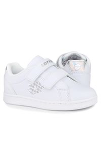 LOTTO - Buty dziecięce sportowe trampki Lotto BURGAS. Kolor: biały. Sport: turystyka piesza #1