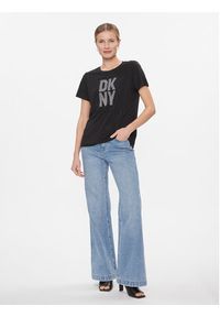 DKNY T-Shirt P3JHXDNA Czarny Regular Fit. Kolor: czarny. Materiał: syntetyk