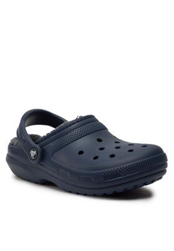 Crocs Klapki Classic Lined Clog 203591 Granatowy. Kolor: niebieski
