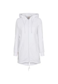 BUILD YOUR BRAND - Parka Dresowa Dla Kobiet. Kolor: biały. Materiał: dresówka