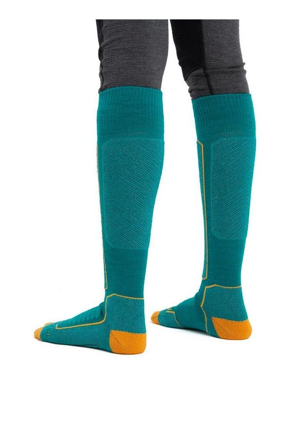 Skarpety Narciarskie Damskie Icebreaker Ski+ Medium OTC. Kolor: zielony. Sport: narciarstwo