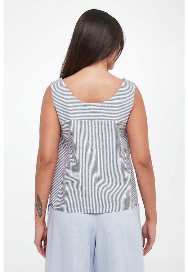 Top damski lniany Caliga MM. Materiał: len