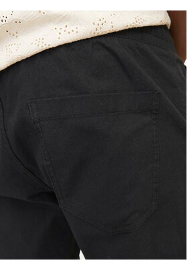 Jack & Jones - Jack&Jones Spodnie materiałowe Summer 12248606 Czarny Relaxed Fit. Kolor: czarny. Materiał: bawełna