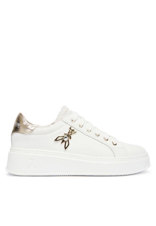 Patrizia Pepe Sneakersy PPJ903.27 Biały. Kolor: biały. Materiał: skóra
