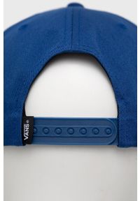 Vans czapka bawełniana z aplikacją. Kolor: niebieski. Materiał: bawełna. Wzór: aplikacja #2