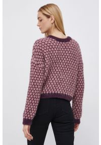 only - Only Sweter damski kolor fioletowy. Kolor: fioletowy. Materiał: poliester, dzianina #4