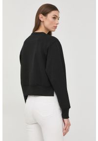 Guess bluza damska kolor czarny z aplikacją. Kolor: czarny. Wzór: aplikacja #5
