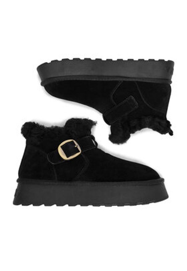 Badura Śniegowce EO-CALI-TS6287-01 Czarny. Kolor: czarny. Materiał: zamsz, skóra