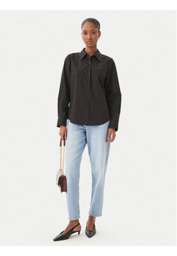 TOMMY HILFIGER - Tommy Hilfiger Koszula WW0WW47169 Czarny Regular Fit. Kolor: czarny. Materiał: bawełna