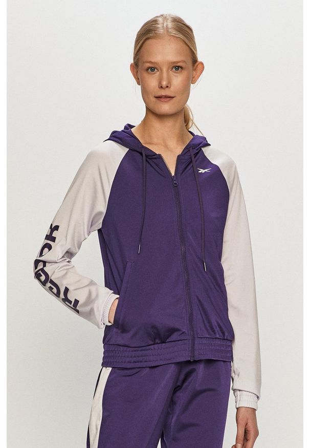 Reebok - Dres. Kolor: fioletowy. Materiał: dresówka