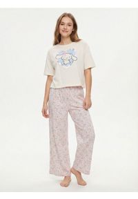 Sinsay - Bawełniana piżama dwuczęściowa z nadrukiem My Melody - kremowy. Kolor: kremowy. Materiał: bawełna. Wzór: nadruk #1