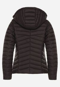 Born2be - Czarna Pikowana Kurtka Przejściowa z Kapturem Suritta. Okazja: na co dzień. Typ kołnierza: kaptur. Kolor: czarny. Materiał: jeans. Styl: klasyczny, casual, sportowy #2