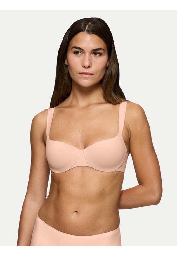 Triumph Biustonosz balkonetka Make-Up Illusion 10217849 Różowy. Kolor: różowy. Materiał: syntetyk