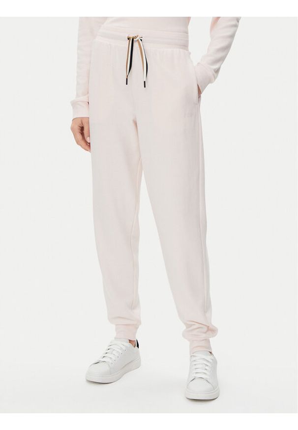 BOSS Spodnie dresowe CP Stripe 50524759 Różowy Regular Fit. Kolor: różowy. Materiał: bawełna, lyocell
