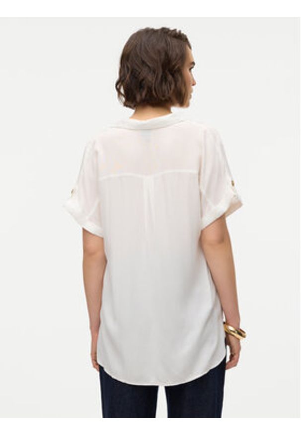 Vero Moda Koszula Bumpy 10310139 Biały Regular Fit. Kolor: biały. Materiał: wiskoza