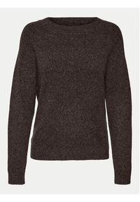 Vero Moda Sweter Doffy 10201022 Brązowy Regular Fit. Kolor: brązowy. Materiał: syntetyk #2